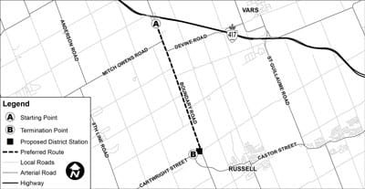 5371 Boundary Road Pipeline Project Small Map