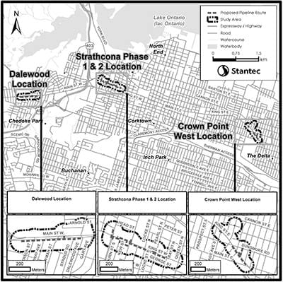Hamilton Light Rail Transit Pipeline Relocation Project Map