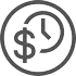 Dollar with clock icon