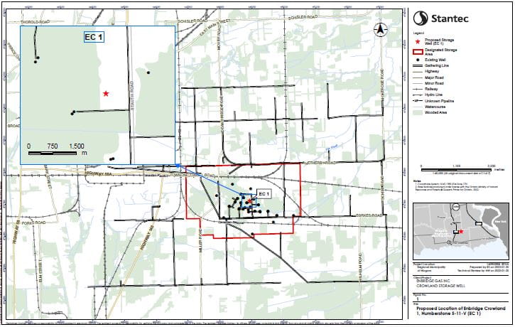 Crowland Test Well Drilling Project Map