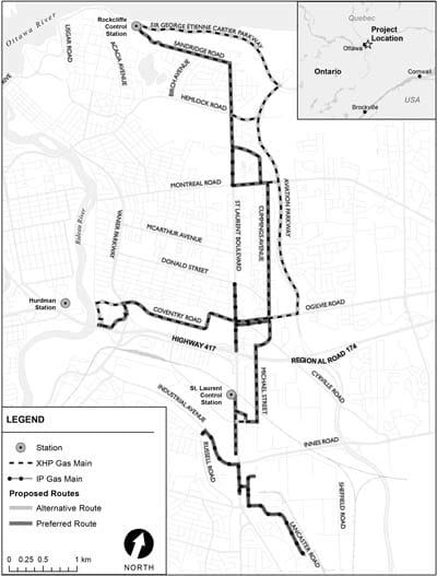 St. Laurent Pipeline Replacement Project Map