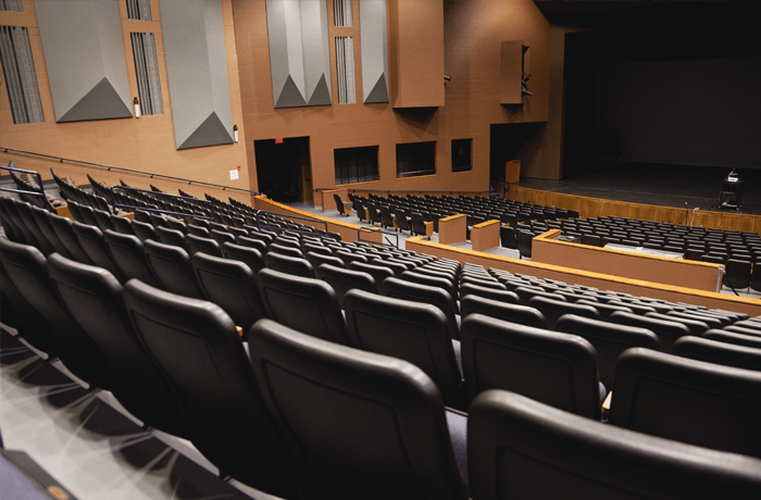 A large empty auditorium.