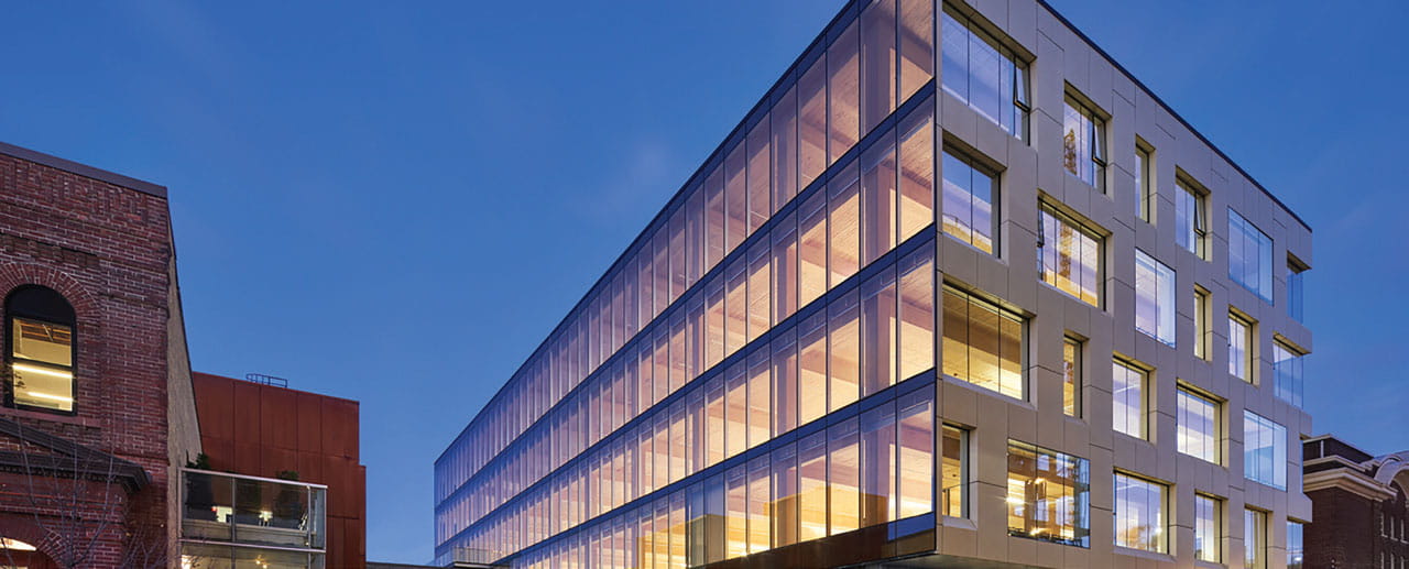 Hullmark’s new timber-frame office building at 80 Atlantic Ave. in Toronto, designed by BDP Quadrangle