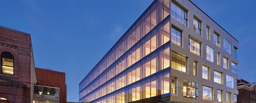 Hullmark’s new timber-frame office building at 80 Atlantic Ave in Toronto