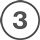 Number three icon