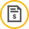 Bill icon with dollar sign
