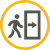 Person exit door icon