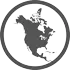 North American map icon