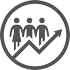 People with arrow going up icon