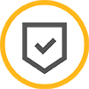 Shield with a checkmark icon