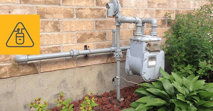 A Gas meter with clear way