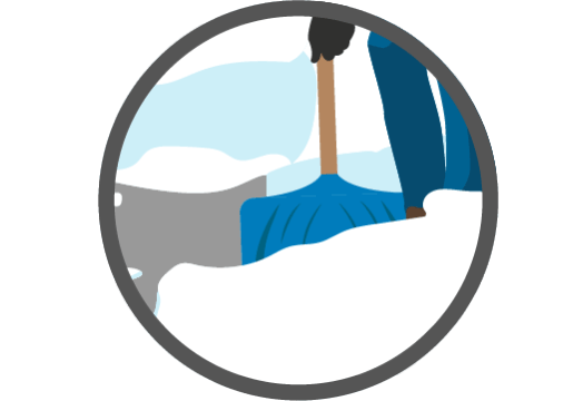 Snow shoveling icon