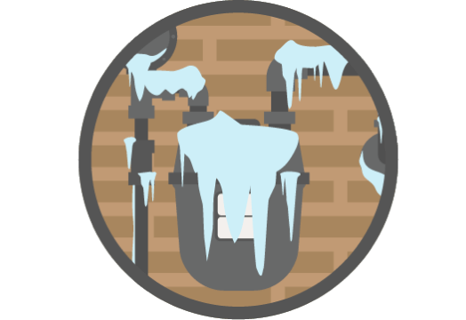 Meter covered in icicles icon