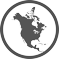 North American map icon