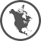 North American map icon