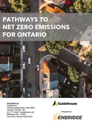 Cover of Pathways to Net Zero Emissions for Ontario Report