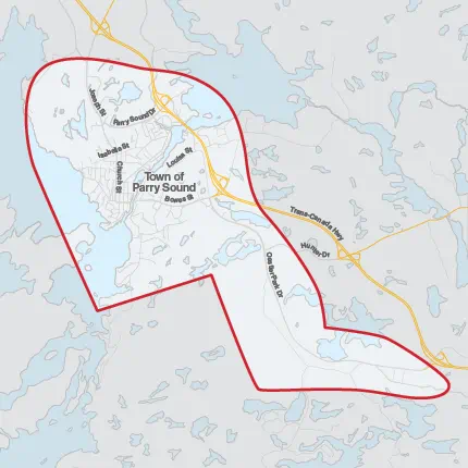 Parry Sound project map