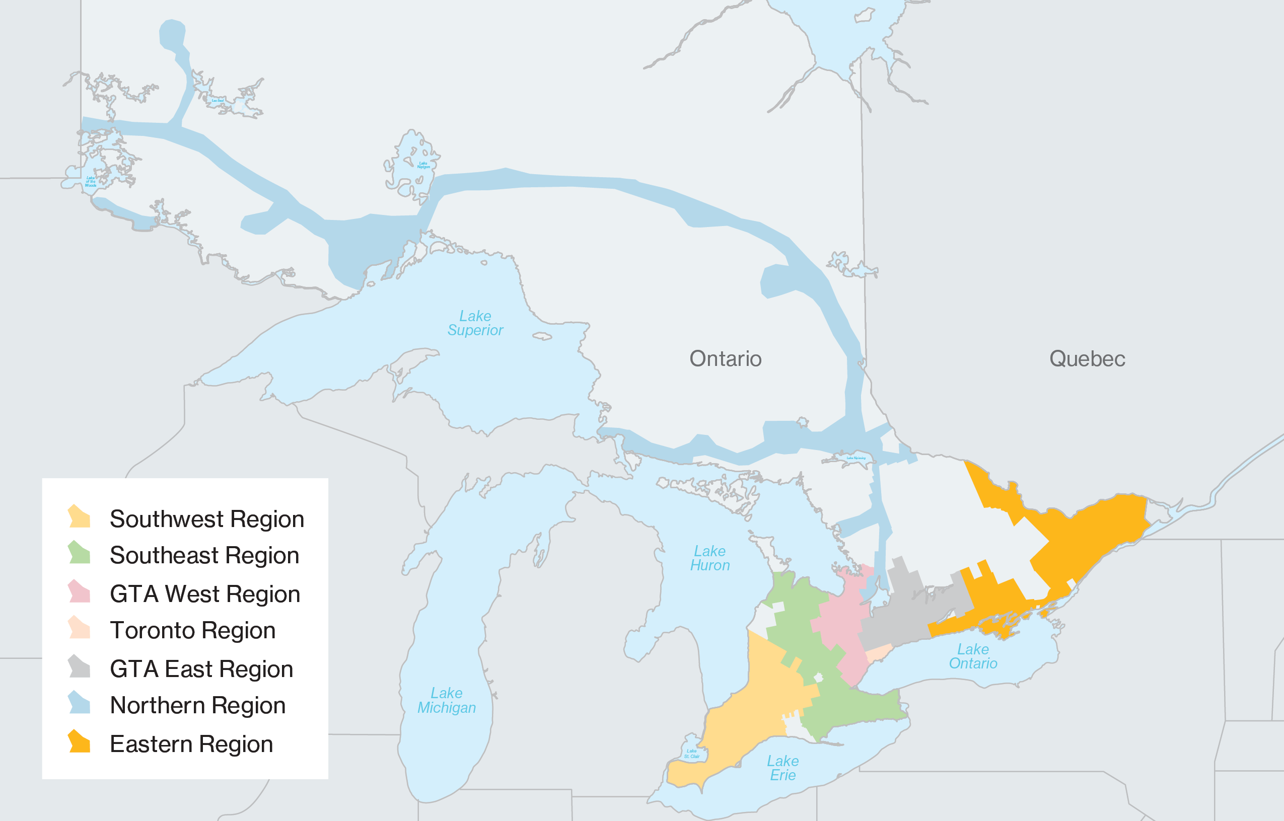 Projects region map