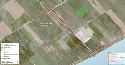 Tilbury East Reinforcement Project Map
