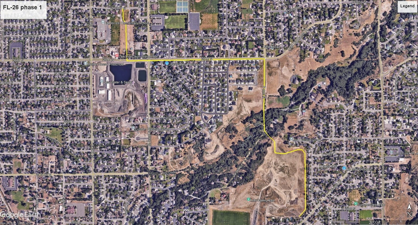 Map showing the natural gas pipeline replacement