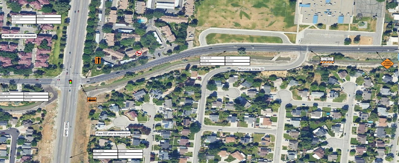 Map showing construction activities in phase 2