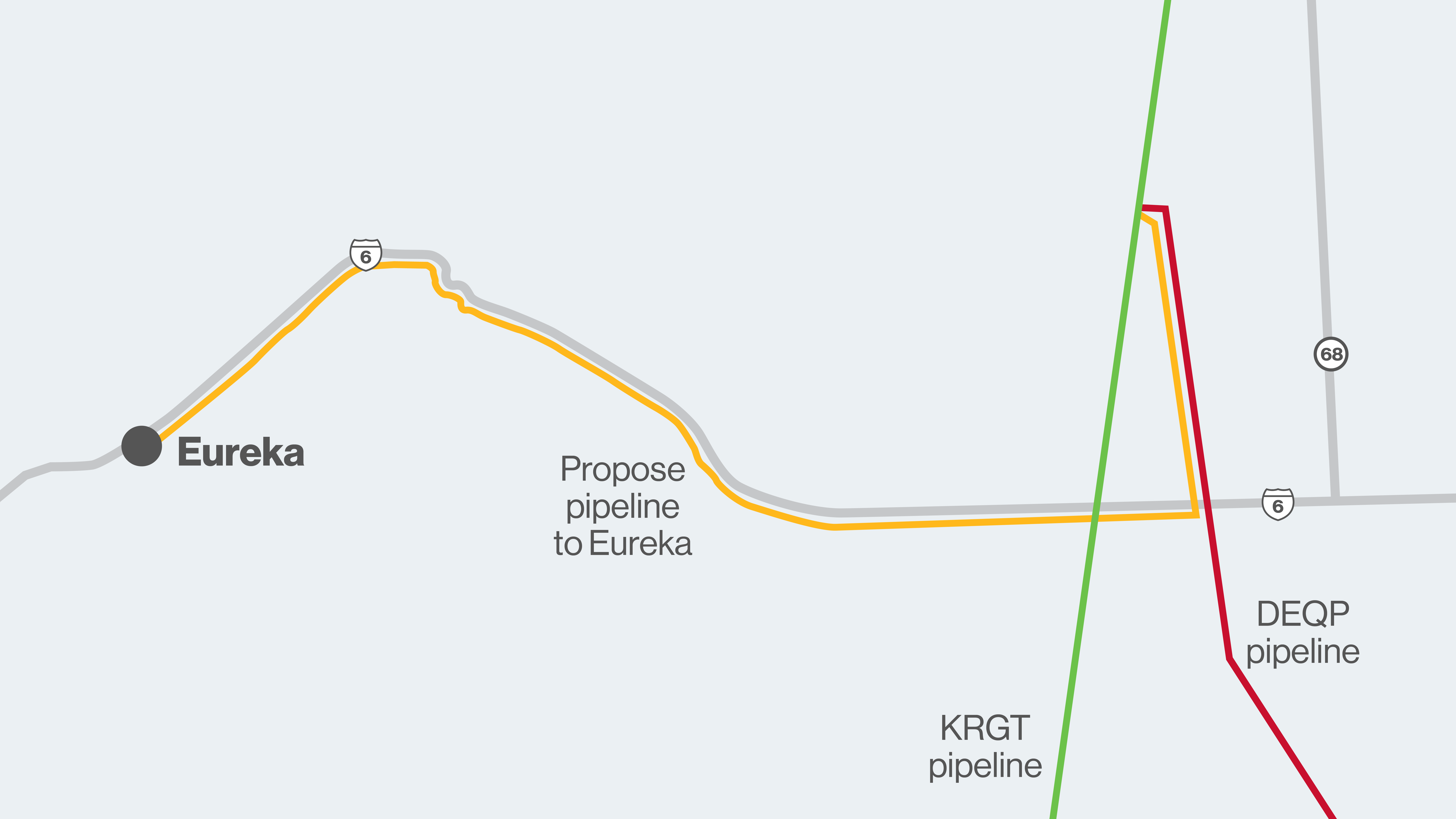 Map showing the project area in Eureka