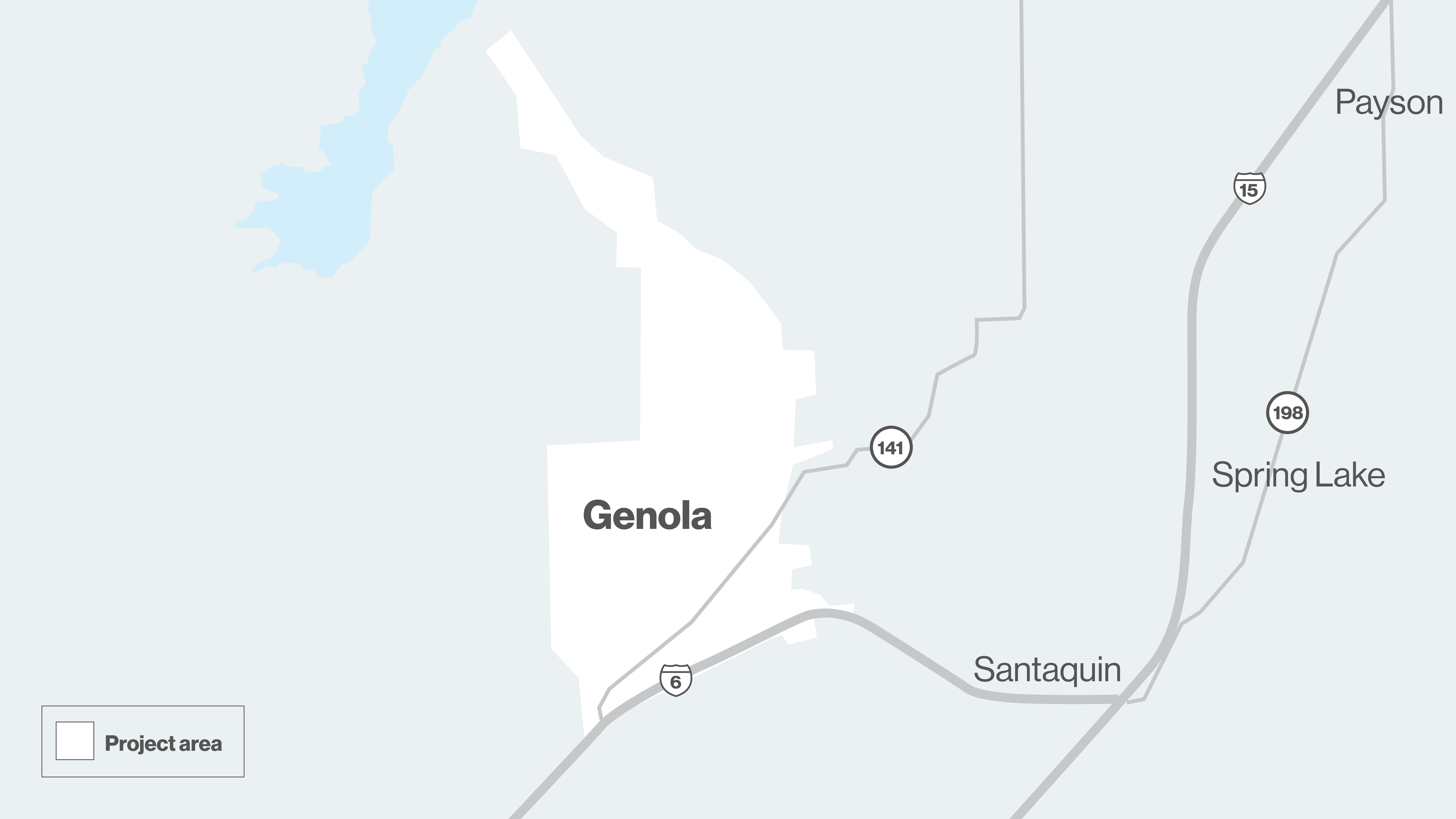 Map showing the project area in Genola
