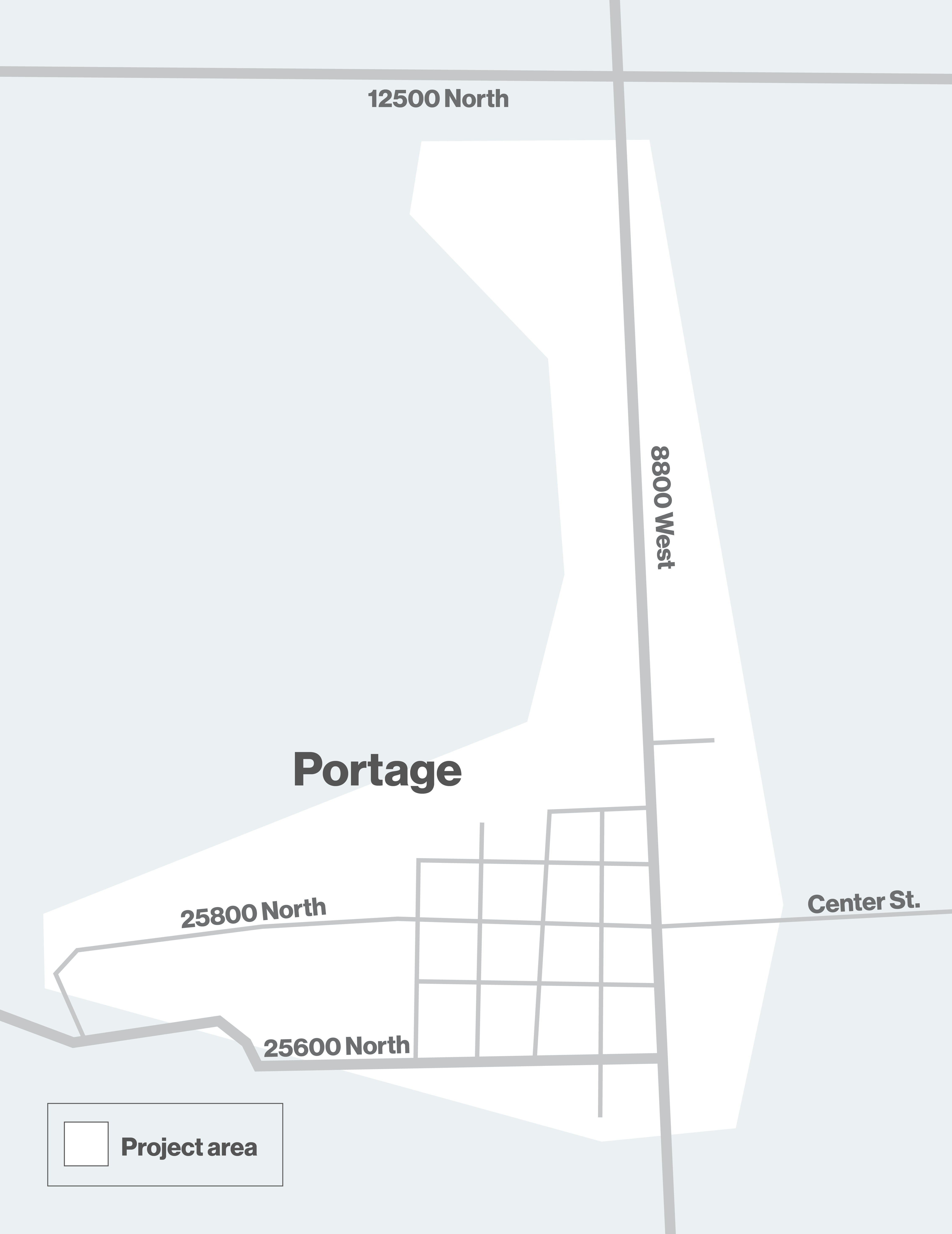 Map showing the project area in Portage