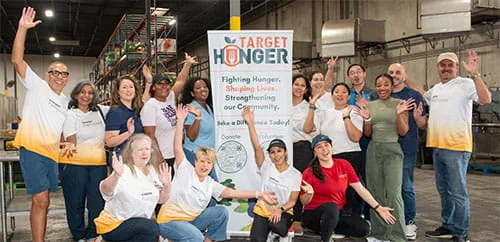 Enbridge Gas employees at target Hunger Campaign