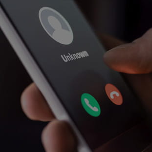 Phone call from unknown number.