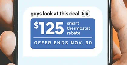 Guys look at this deal. $125 smart thermostat rebate. Offer ends Nov. 30