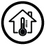 House and a thermostat icon