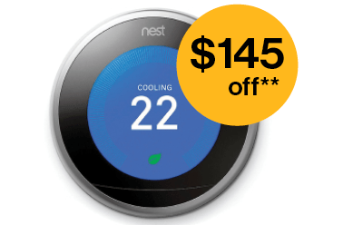 Google Nest Learning Thermostat Promo of $145 off**