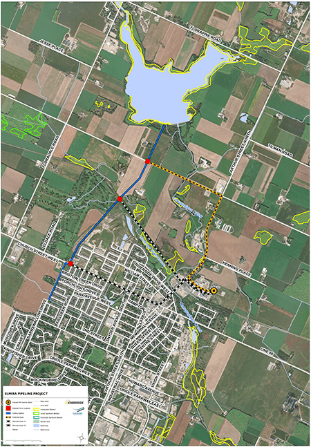 Elmira Pipeline Project map