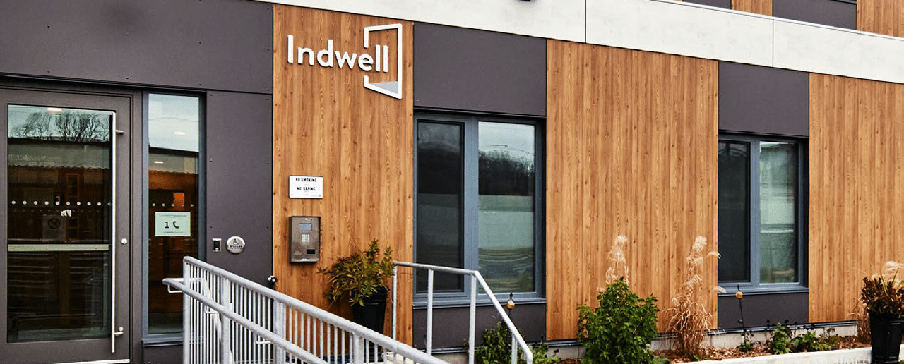 Indwell Dogwood Suites front door & building