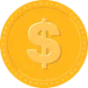 Dollar sign on a coin